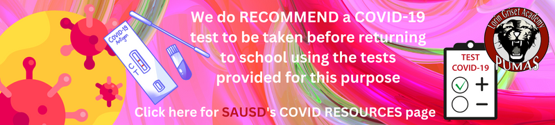 Covid testing recommended before returning to school